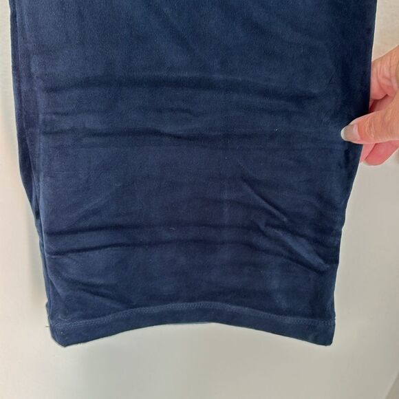 Juicy Couture Women’s velour rhinestone wide leg track pants navy blue XL EUC! - Picture 6 of 12